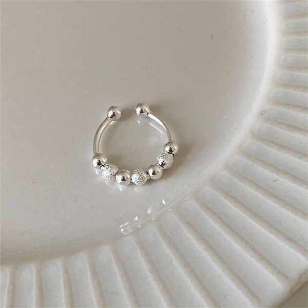 Fidget Perleringe Angst Ring SØLV silver