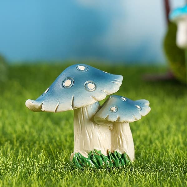 9kpl Mushroom Crafts Micro Figurines Miniature Landscape Moss