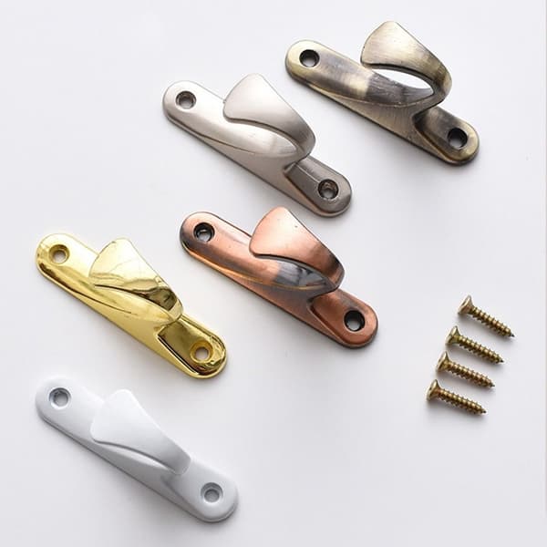 2kpl Verhokiinnitetyt metallikoukut SILVER silver