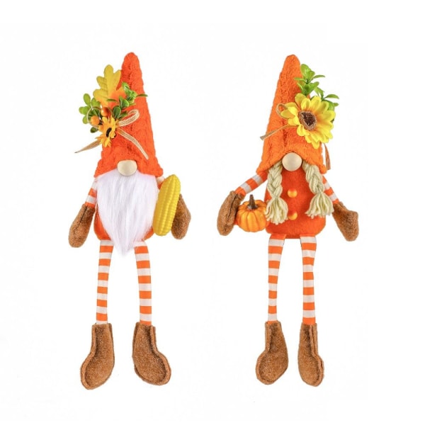 2 kpl Fall Gnomes Pehmokoristeet Thanksgiving Dwarf Pehmo set
