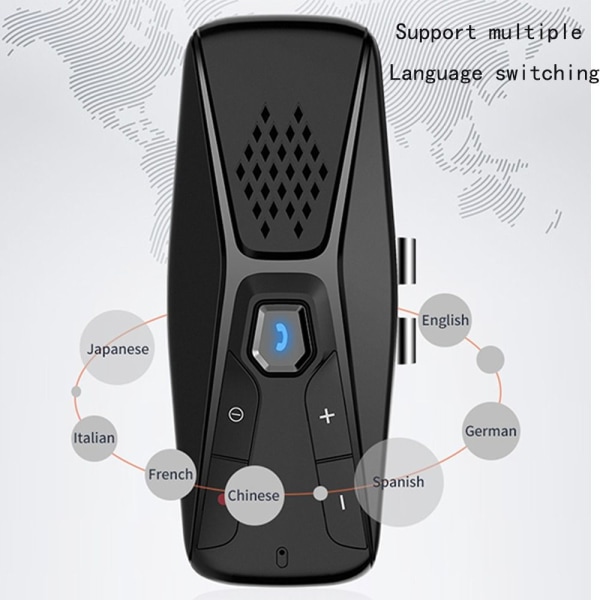 Håndfri højttalertelefon Mikrofon Bluetooth 5.0 mikrofonvisir Black