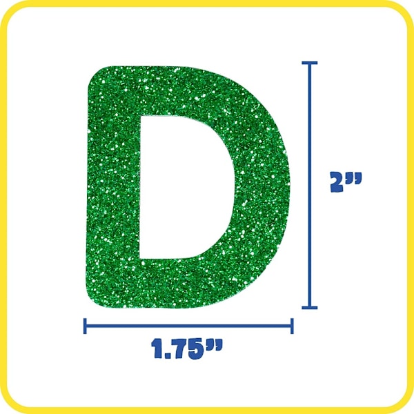 14 stk Glitter Foam Letter Stickers Alfabet Stickers