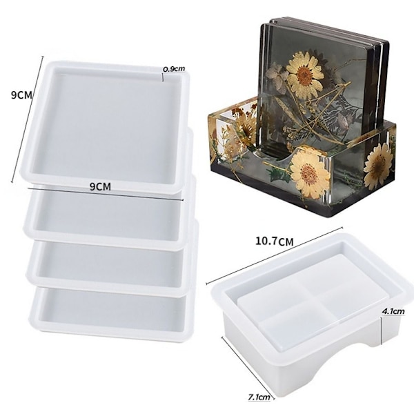 5 Stk/sett Resin Form Sett Coaster Form RUND SETT RUND SETT Round Set