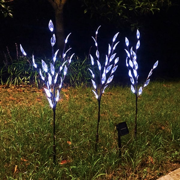 Julgran Leaf Solar Lights VARMT VIT VARMT VIT Warm White