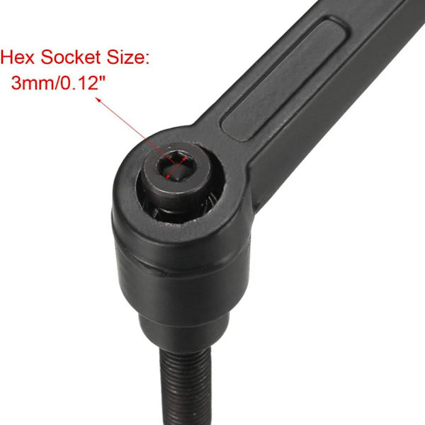 5 stk M6x 25mm Håndtak Justerbar Klemmespak Gjengetrykk