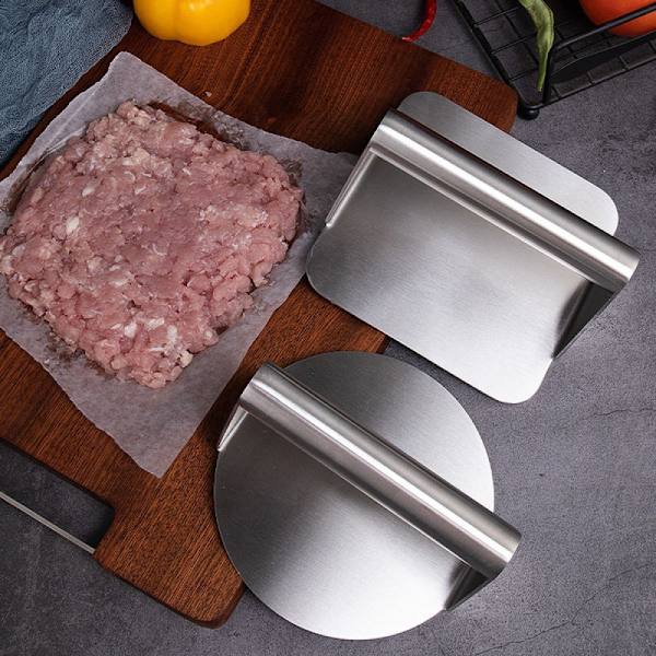 Rustfrit stål Kødpresse Burger Press 2 2 2