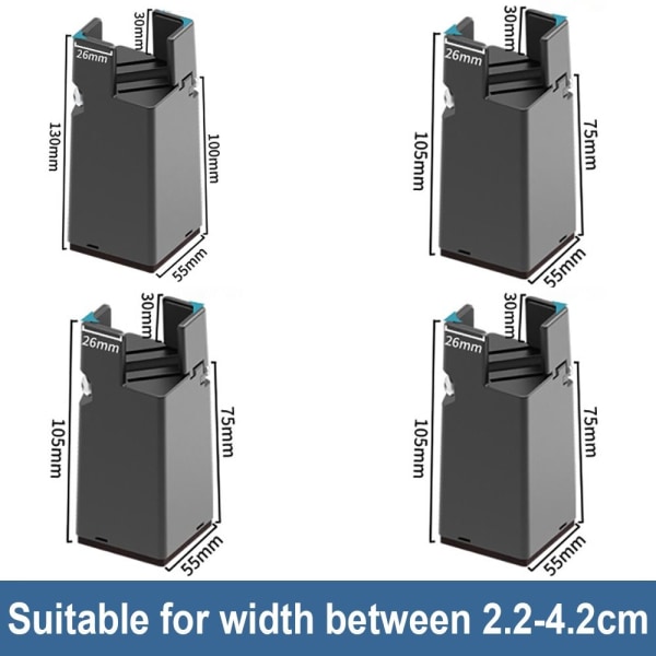 4 ST Fotdyna Möbelhöjning SVART-100MM SVART-100MM Black-100mm