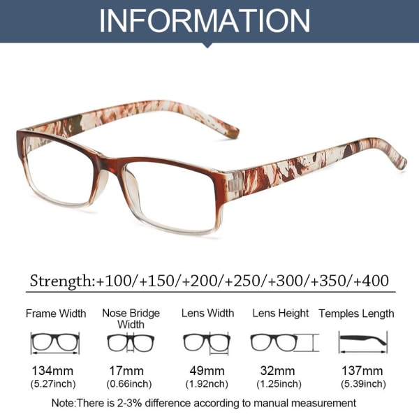 Læsebriller Briller BROWN STRENGTH 350 Brown Strength 350