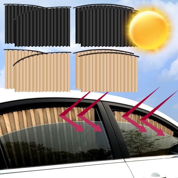1 pari auton aurinkosuojaverhot Etutakalasien suojukset MUSTA black 1 Pair for Front-1 Pair for Front
