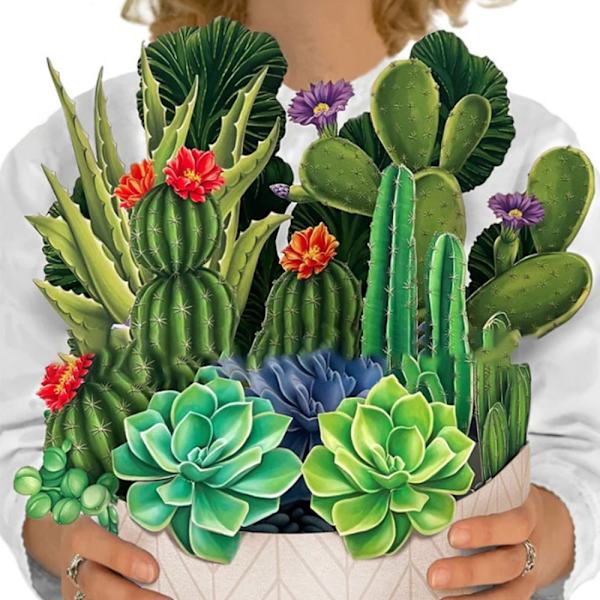 3D pop-up buket papirblomster 5 5 5