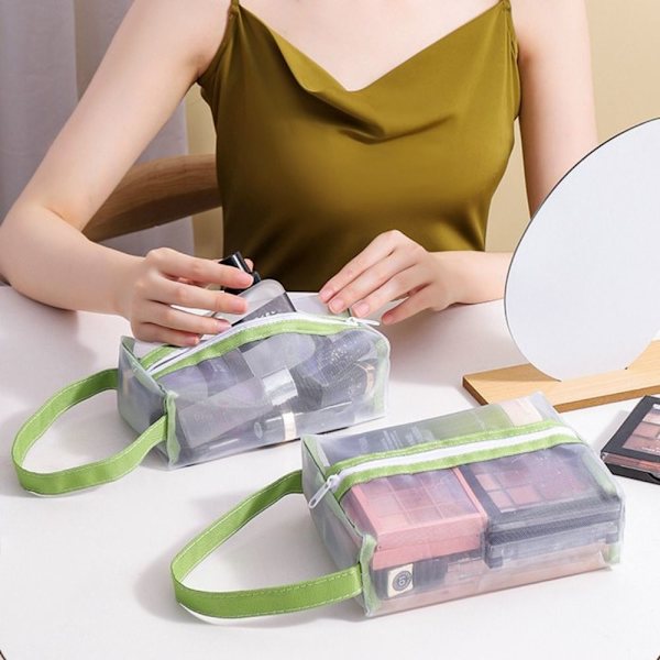 Kosmetisk taske Makeup opbevaringstaske GRÅ L grey L