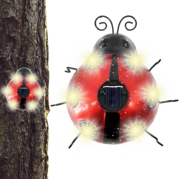 Ladybug plenlamper Solar LED-lys RØDT red