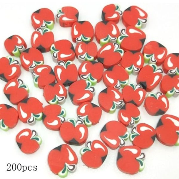 200st Fruktpärlor Polymerlerpärlor Spacer Beads