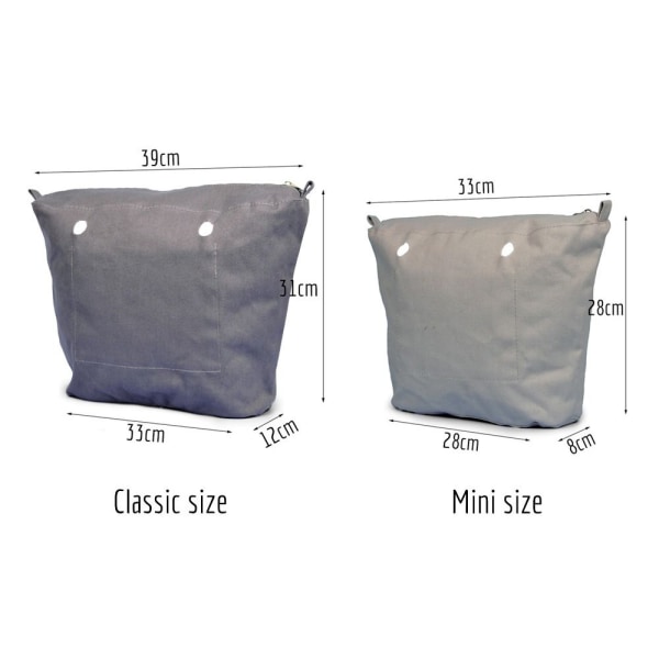 Sett inn Inner Bag Fôr Innlegg Bag WHITE MINI MINI White Mini-Mini