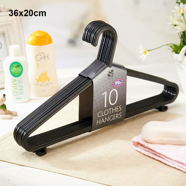 10 kpl Ripustimet Vaateteline Monitoiminen Black 10Pcs-10Pcs