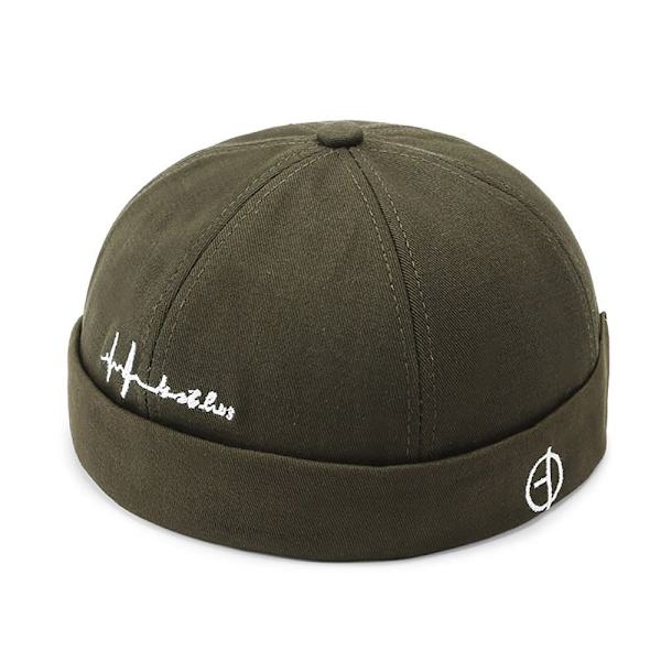 Bomull Docker Cap Beanie Hats GRØNN GREEN