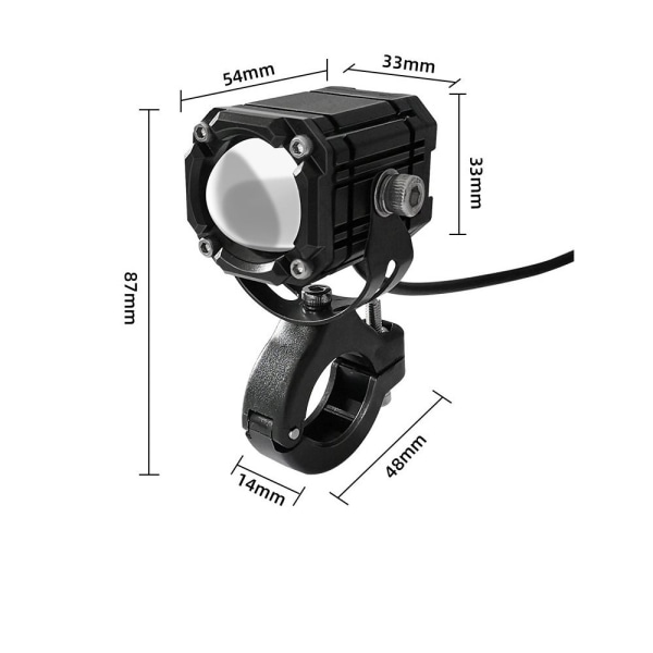 2st LED Strålkastare Motorcykel Kör Spotlight Strålkastare