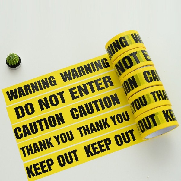 Advarselstape Forsiktighetsskilt selvklebende tape 2-HOLD UTE 2-HOLD UTE 2-KEEP OUT