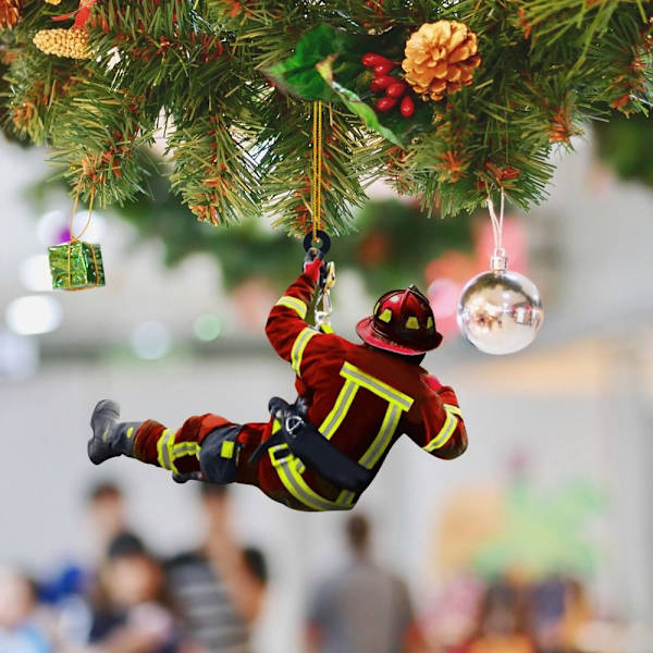 2 stk Firefighter Pendant Bil Pendant nøglering E E E