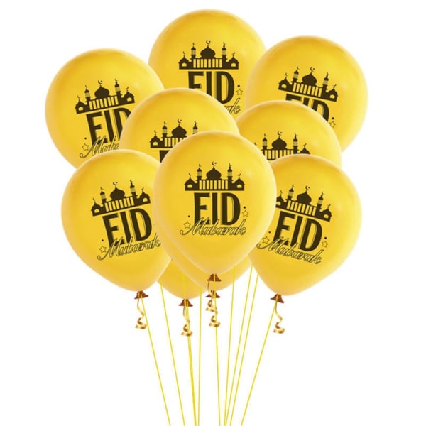 10 stk Eid Mubarak ballonger oppblåsbare leker 10 stk STYLE3 10PCSstyle3