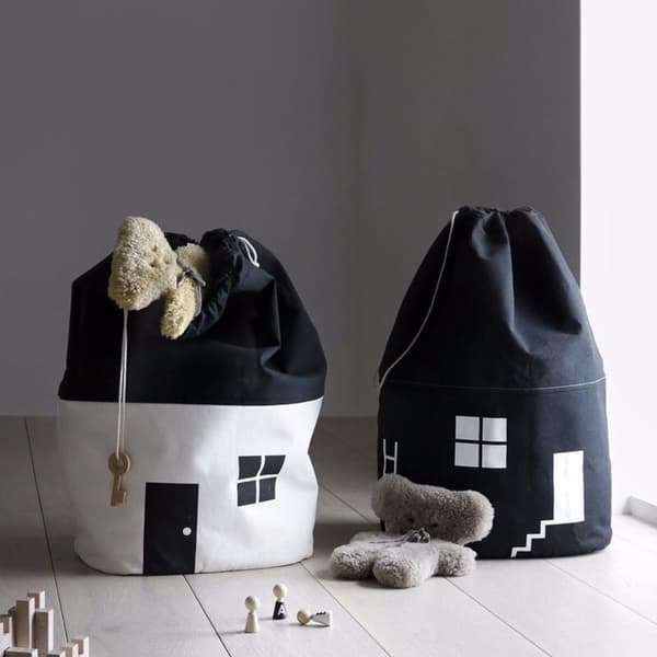 Bundle Mouth Storage Bag Canvas Oppbevaringspose Dekorativ oppbevaring