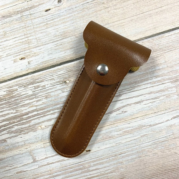 Rakhyvel i läder CASE 16x5.5cm