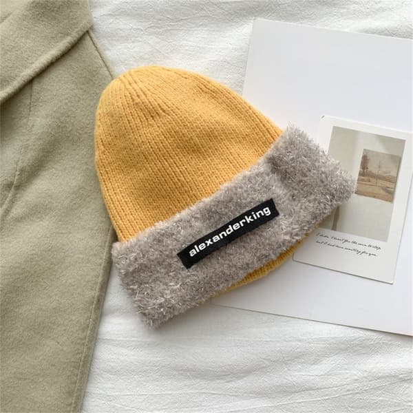 Strikket Hue Beanie Hatte GRÅ grey