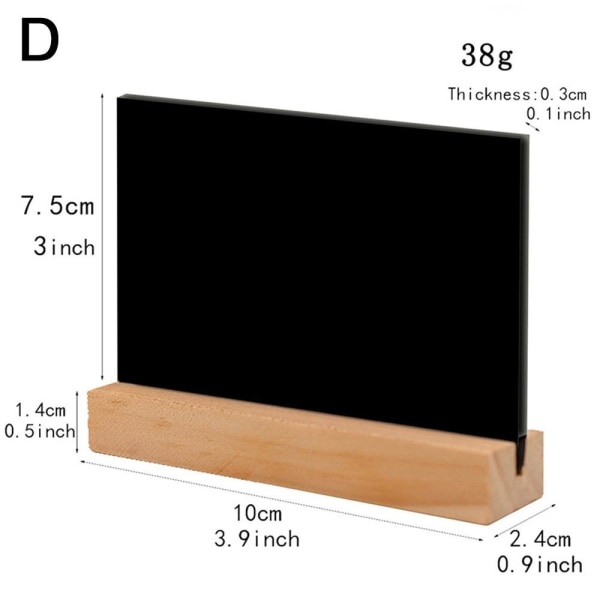 Mini Blackboard meddelandeskylt D D D