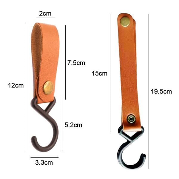 4st PU-läderkrokar Campingstativ 6 6 6