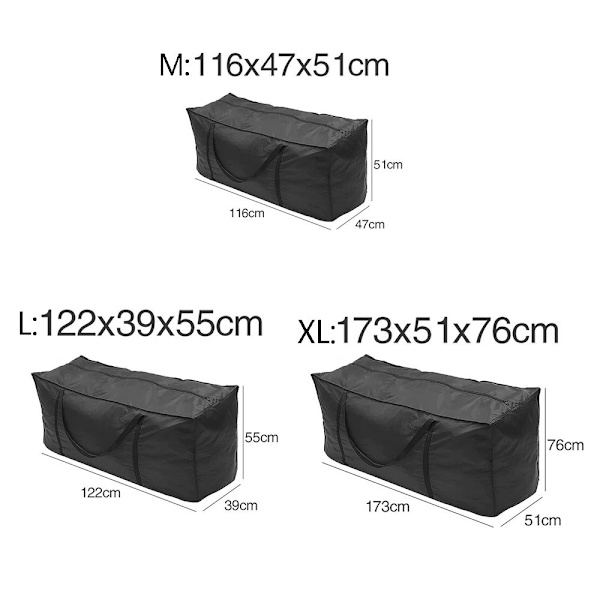 Överdrag för utemöbler XL:173x76x51cm