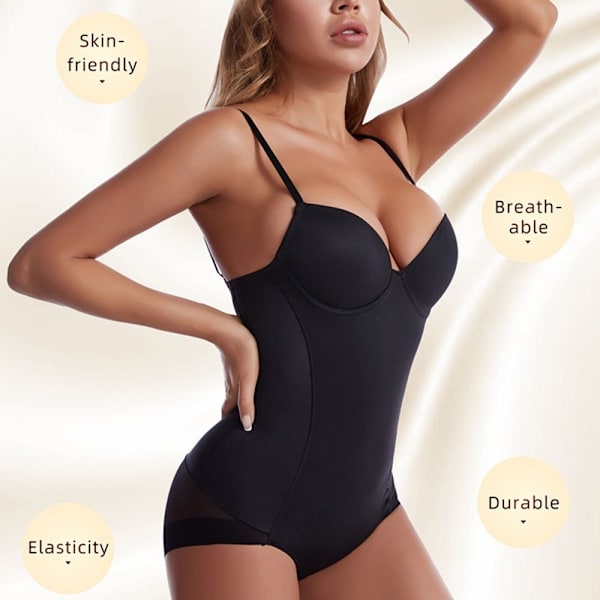 Body Shapewear Slimming Underkläder SVART XXL black XXL