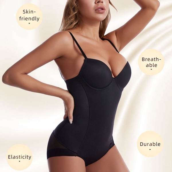 Bodysuit Shapewear Laihdutusalusvaatteet MUSTA M black M