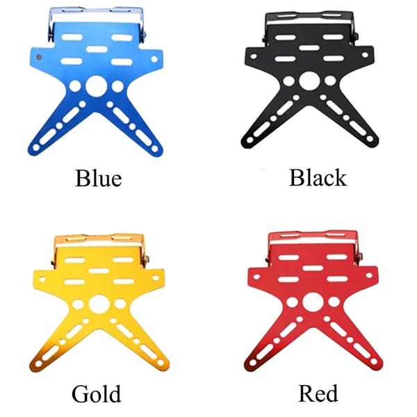 Motorcykel bagnummerpladeholder Nummerpladebaglygte blue