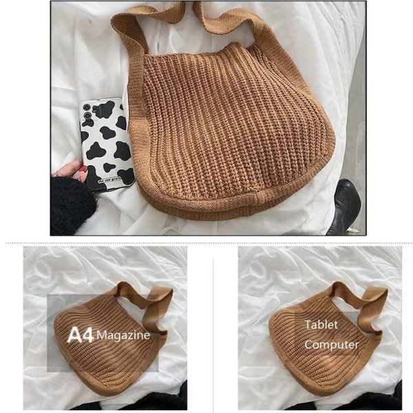 Strikkede vesker Skuldervesker BEIGE beige