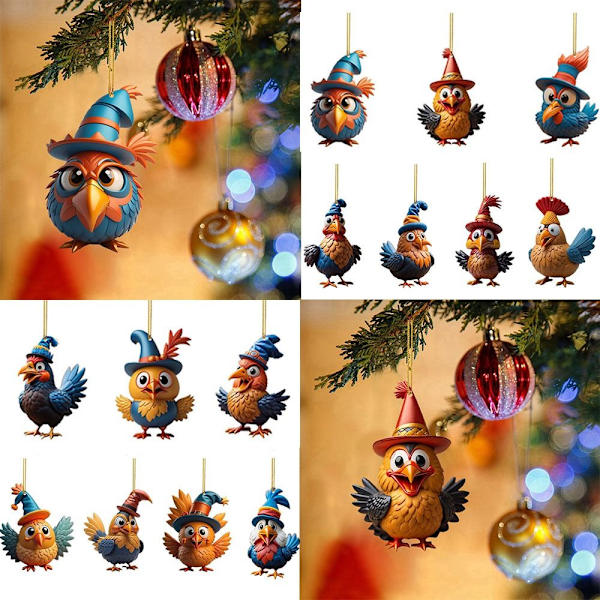 7 STK Xmas Tyrkia Anheng Xmas Hengende Ornament 2 2 2