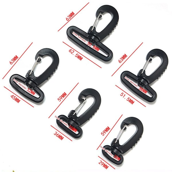 5st Hummerkarbinfjäder Quickdraws Clip 59X29MM 59x29mm