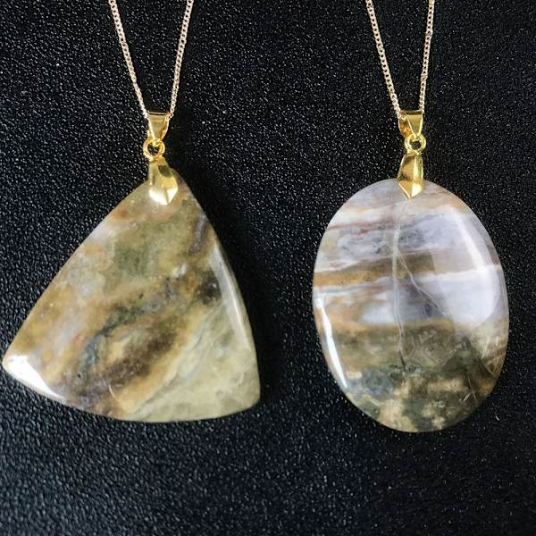 Stone Kaulakoru Riipus Luonnollinen Akaatti Riipus NELIKULMIO NELIKULMIO rectangle