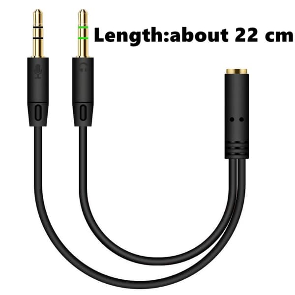 4 stk Lydkabel Audio Adapter Kabel SORT A A Black A-A