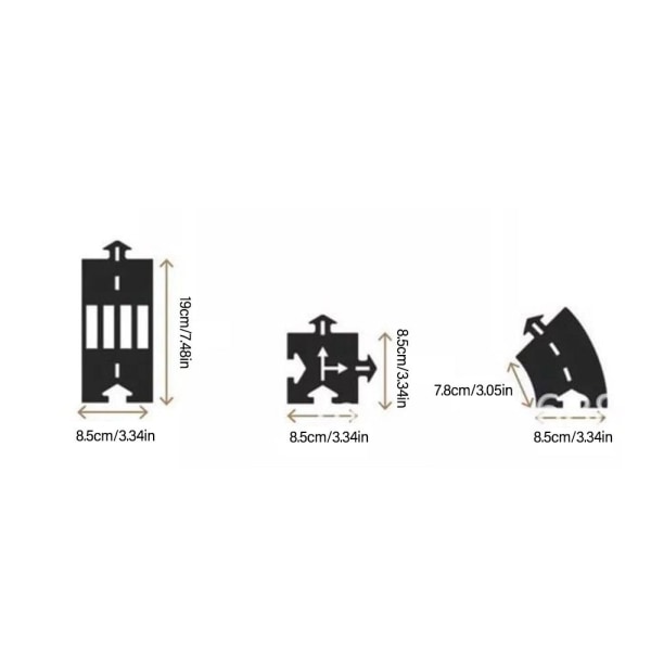 Trafikklekesett Fleksibel Puslespill Veibane 16STK 16STK 16PCS