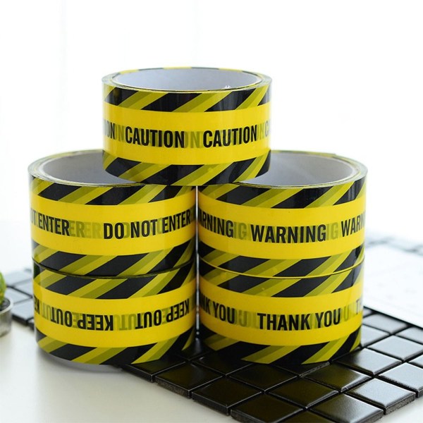 Advarselstape Forsiktighetsskilt selvklebende tape 2-ADVARSEL 2-ADVARSEL 2-WARNING