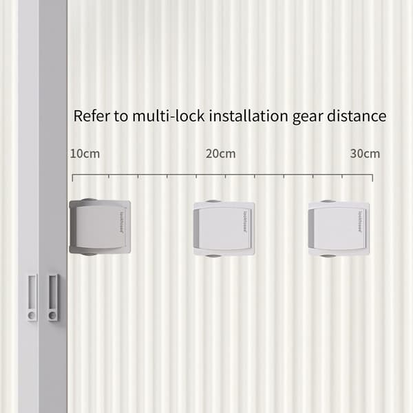 4stk Skydedørslås Skydevindueslås Skabsdøre Låse gray 4pcs-4pcs