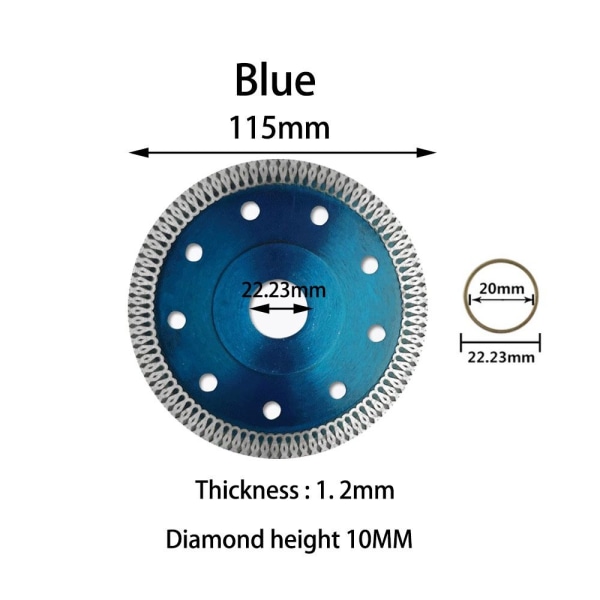 Diamantsågbladspolerskiva BLÅ 115MM Blue 115mm