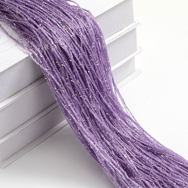 Glitter snoregardin hængende perlegardiner LILLA purple