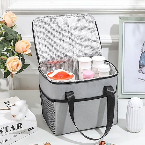 8L Isolerad Thermal Bag Kylväska Lunchväska BLÅ blue