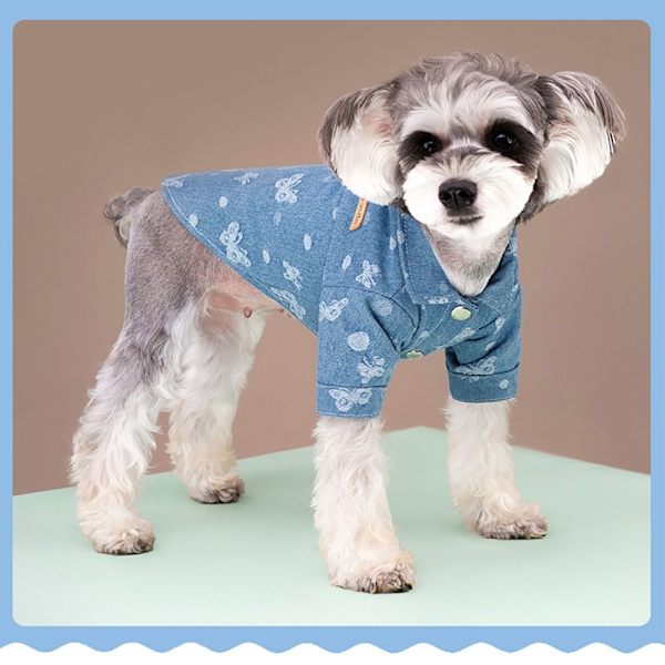 Pet Dog Denim Shirt Koiran takki VAALEENSININEN XL Light Blue XL