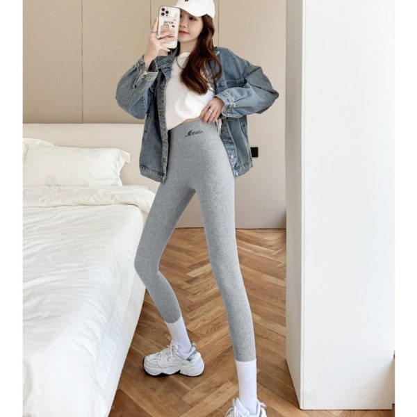 Strømpebukser Thermal Leggings Fleeceforede bukser LYSGRÅ L light grey L