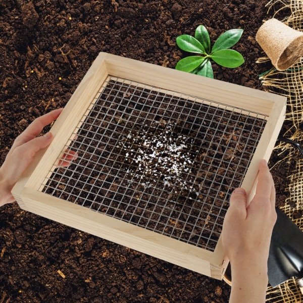 Soil Sifter Gardening Sieve -viljelytyökalu