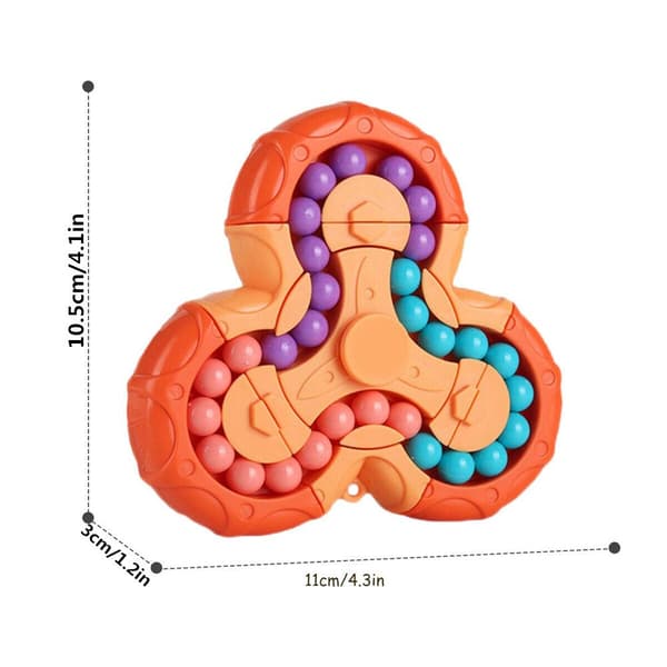 Roterande Magic Bean Fingertop Puzzle Beads Development Toy blå