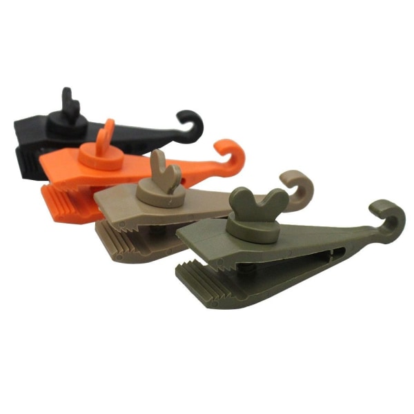 2st Campingtält Fixering Shark Clips Clamps KHAKI Khaki