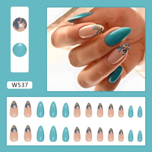 24stk False Nails Long Mandel W524 W524 W524